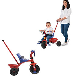 Smoby - Tricycle Be Fun - Spidey - Evolutif de 15 mois a 3 ans - Canne parentale réglable sur 3 positions - Ceinture de sécurité pas cher