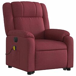 Avis Maison Chic Fauteuil Relax pour salon, Fauteuil inclinable de massage électrique Rouge bordeaux Tissu -GKD43129