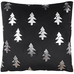 Acheter Beliani Lot de 2 coussins CUPID Velours 45 x 45 cm Motif de plante Noir