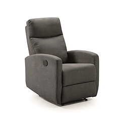 Pegane Fauteuil relax électrique en tissu waterproof couleur Gris foncé - Longueur 66 x Profondeur 88 x Hauteur 103 cm