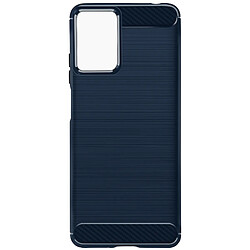 Avizar Coque pour Motorola Moto G24, G04 et G04s Effet Carbone et Brossé Bleu Nuit