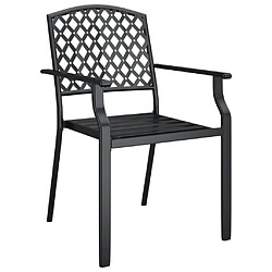 Maison Chic Ensemble de salle à manger de jardin 5 pcs,Table et chaises d'extérieur anthracite acier -GKD558832 pas cher