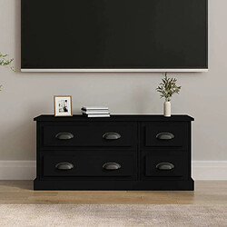 Maison Chic Meuble TV scandinave - Banc TV pour salon noir 100x35,5x45 cm bois d'ingénierie -MN56596