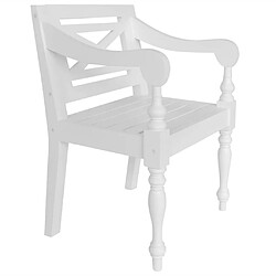 Decoshop26 Lot de 2 chaises de salle à manger cuisine blanc bois d'acajou massif design contemporain CDS020159