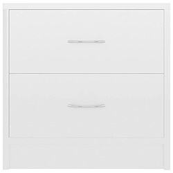 Acheter Maison Chic Table de chevet,Table de Nuit,Meuble de Rangement Blanc brillant 40 x 30 x 40 cm Aggloméré