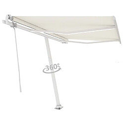 Avis Maison Chic Auvent automatique | Store banne extérieur | Marquise avec capteur de vent et LED 350x250 cm Crème -MN46487