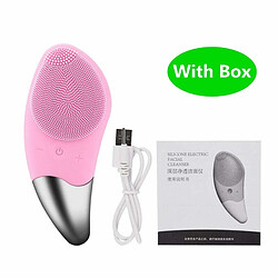 Justgreenbox Electric Silicone Waterproof Blackhead Remover Facial Pore Deep Cleansing Skincare Massager, Rose