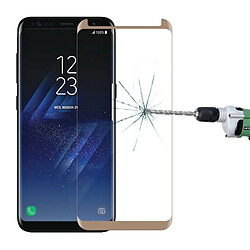 Wewoo Verre trempé or pour Samsung Galaxy S8 + / G955 0.26mm 9 H dureté de surface 3D anti-déflagrant non-plein écran incurvé cas amical Film