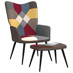 Maison Chic Chaise de relaxation | Fauteuil relax avec repose-pied Patchwork Tissu -GKD26219 