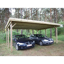 Gardenas Carport double en bois Basic 6 x 5 m.