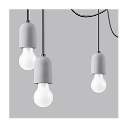 Luminaire Center Suspension Neso PVC,Béton Noir pas cher