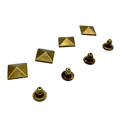 Goujons de rivet de pyramide carrée en métal 100pcs pour des sacs de chaussures de vêtements Decor 12mm