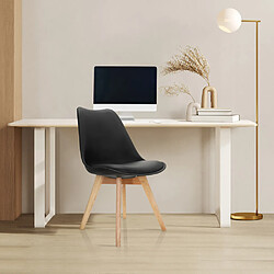 Siège visiteur / Chaise coque SCANDI Plastique noir Set dans un lot de 4 hjh OFFICE pas cher