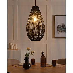 Beliani Lampe suspension ANNOTTO Osier Noir