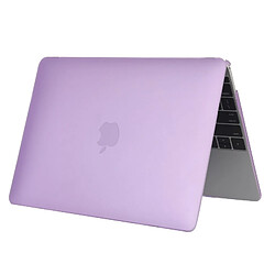 Wewoo Housse Étui Violet et Transparent pour Macbook 12 pouces Boîtier de protection en plastique dur translucide givré