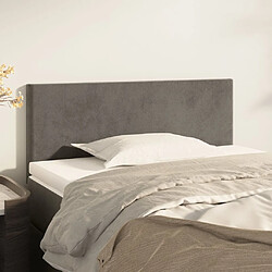 vidaXL Tête de lit Gris foncé 100x5x78/88 cm Velours