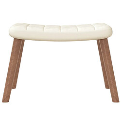 Acheter vidaXL Chaise à bascule avec repose-pied Blanc crème Velours