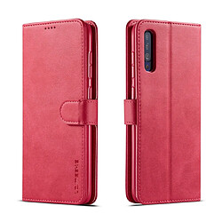 Wewoo Housse Coque Pour Galaxy A50 LC.IMEEKE Calf Texture en cuir à rabat horizontalavec support et fentes cartes et portefeuille Rose rouge