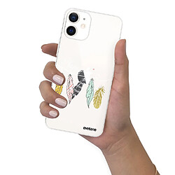 Coque iPhone 12 mini souple transparente Happyness Motif Ecriture Tendance Evetane pas cher