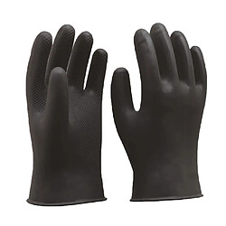 gants de latex de caoutchouc industriel de longue durée de travail gants de jardinage de sécurité noir 31cm