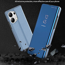 Avis Htdmobiles Housse pour Xiaomi Redmi Note 13 4G - etui coque portefeuille clear view miroir + film ecran - BLEU