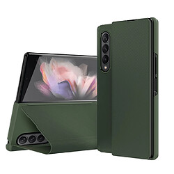 Coque en TPU + PU texture kevlar, anti-empreintes digitales, absorption magnétique vert pour votre Samsung Galaxy Z Fold3 5G