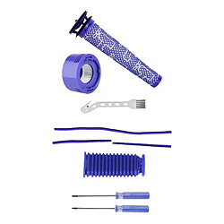 Kit de Post filtre HEPA de remplacement AD, avec tête de rouleau souple, bande en peluche douce, tuyau bleu d'aspiration de rouleau