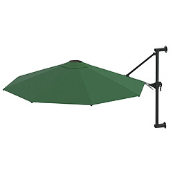 vidaXL Parasol mural avec mât métallique 300 cm Vert