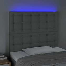 Avis Maison Chic Tête de lit scandinave à LED,meuble de chambre Gris clair 100x5x118/128 cm Tissu -MN40073