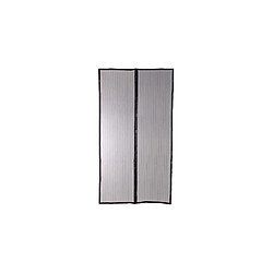 Moustiquaire porte rideau magnétique - H230 cm x L100 cm - Polyester noir