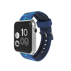 Avis Wewoo Bracelet bleu pour Apple Watch Series 3 & 2 & 1 42mm Mode Camouflage Motif Silicone de montre