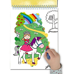 Avis GALT 1005152 - Unicorns - Carnet a spirales solide avec 6 images réutilisables a colorier avec le stylo a eau