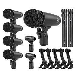 Yonis Kit Microphone Dynamique 7 Pièces Batterie