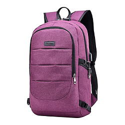 Acheter Sac à Dos De Chargement USB Anti-vol Pour Ordinateur Portable Pour Ordinateur Portable Sac D'école De Voyage Violet