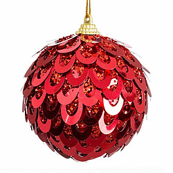 BigBuy Christmas Boules de Noël Rouge Plastique Polyfoam 6 x 6 x 6 cm (6 Unités)