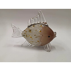 Figurine Décorative Romimex Marron verre Poisson 25 x 10 x 20 cm