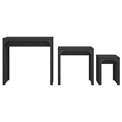 Acheter vidaXL Tables basses gigognes 3 pcs noir bois d'ingénierie