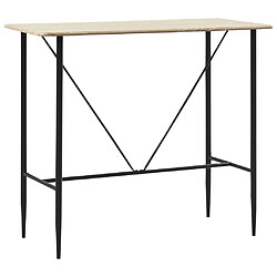 vidaXL Table de bar Chêne 120 x 60 x 110 cm MDF