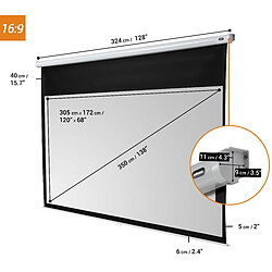 Ecran de projection celexon Manuel Economy 305 x 172 cm