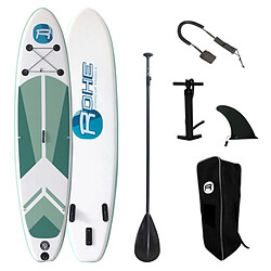 Stand Up Paddle gonflable INDIANA GREEN ROHE 10'6'' (320cm) 30'' (76cm) 6'' (15cm) avec Pompe, Pagaie, Leash et Sac de transport