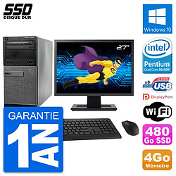 PC Tour Dell 3020 Ecran 27" Intel G3220 RAM 4Go SSD 480Go Windows 10 Wifi - Occasion