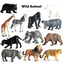 Acheter Universal 12pcs Simulations Animaux Sauvages Modèles Jouets Mini Animaux Lions Tigres Poulets Canards Bœufs Volailles Océans Pvc Figures Poupées Jouets Enfants | Action People(Coloré)