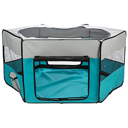 TRIXIE Enclos pour petits animaux 150x65 cm Turquoise et gris clair