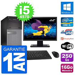 PC Tour Dell 3020 Ecran 22" Intel i5-4570 RAM 16Go Disque 250Go Windows 10 Wifi - Occasion