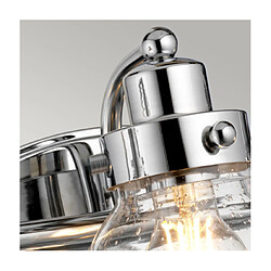 Avis Elstead Lighting Applique murale salle de bains Quoizel Acier,verre grainé transparent Chrome poli