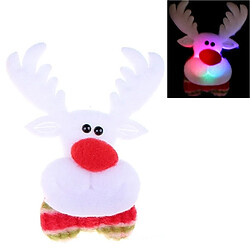 Wewoo Décoration de Noël à porter 12 PCS Deer Style Flash Light Arbre Broche