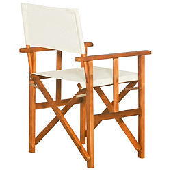 vidaXL Chaises de metteur en scène lot de 2 Bois massif d'acacia