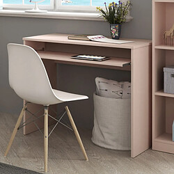 Dansmamaison Bureau avec tablette coulissante Rose - DESKOU