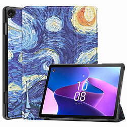 Etui en PU fonction d'éveil/veille automatique avec support pour votre Lenovo Tab M10 (Gen 3) - ciel étoilé