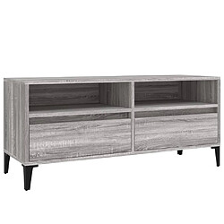 vidaXL Meuble TV sonoma gris 100x34,5x44,5 cm bois d'ingénierie